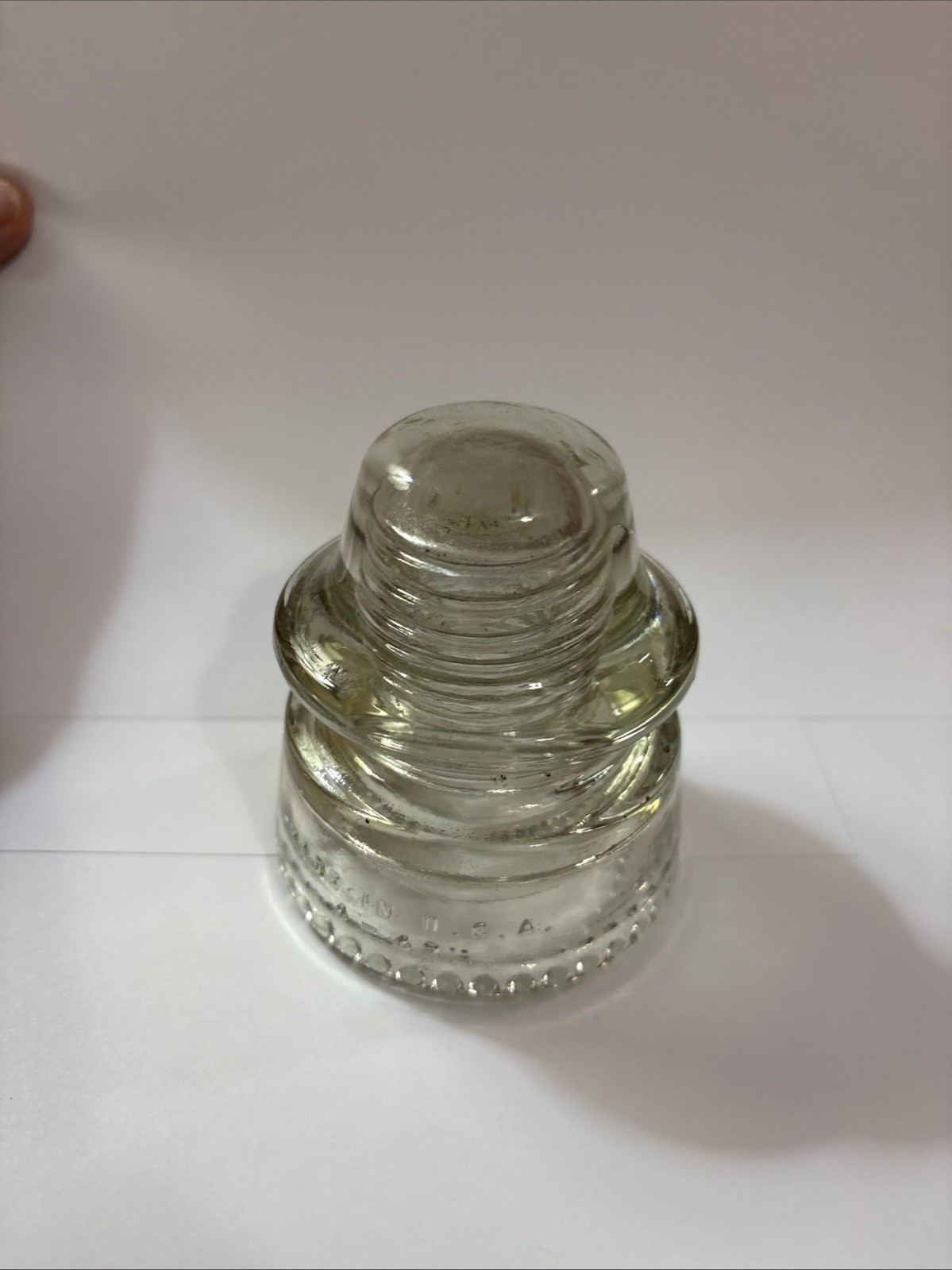 VINTAGE HEMINGRAY 19 CLEAR INSULATOR 4\ VINTAGE HEMINGRAY 19 CLEAR INSULATOR 4\