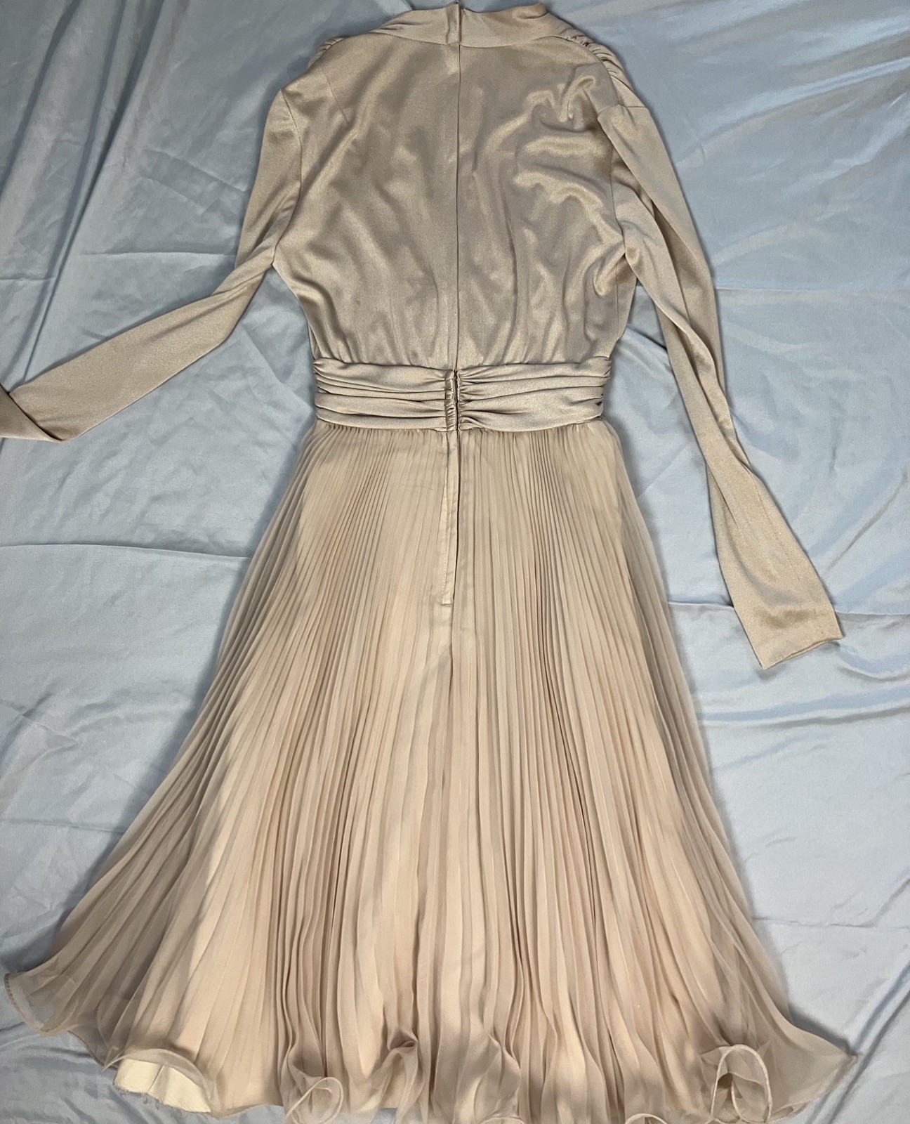 Vintage Handmade Pleated Chiffon Cocktail Dress