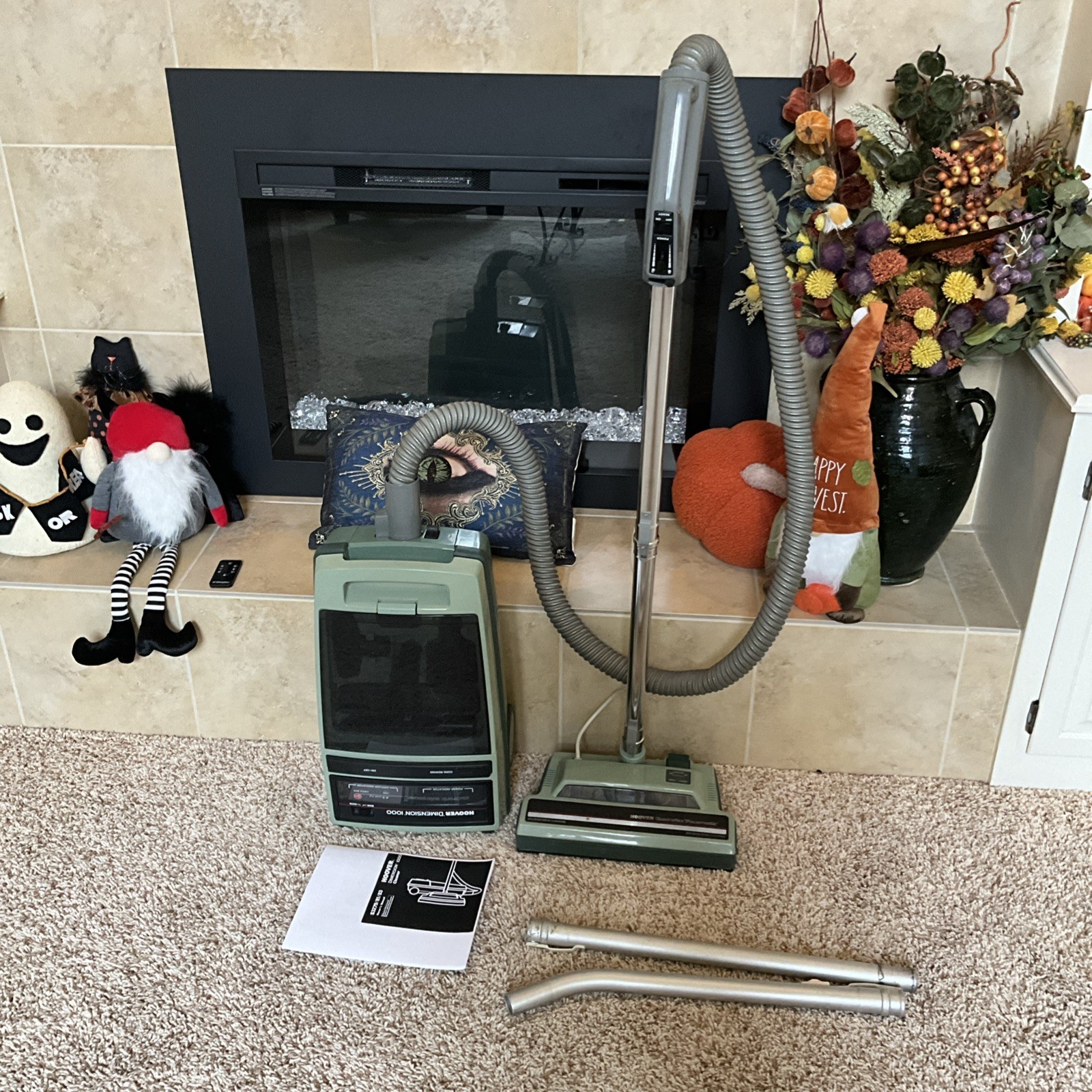 VTG 1980\'s Hoover Dimension 1000 Canister Vacuum Cleaner S3281-SELLER REFURB