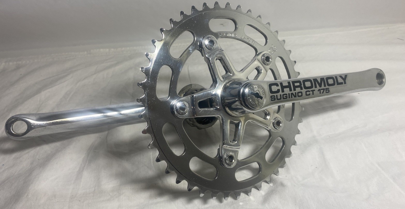 Survivor Set Sugino CT 175 Crank Bmx Sugino 44 Sprocket Old Bmx Cranks 3 Piece