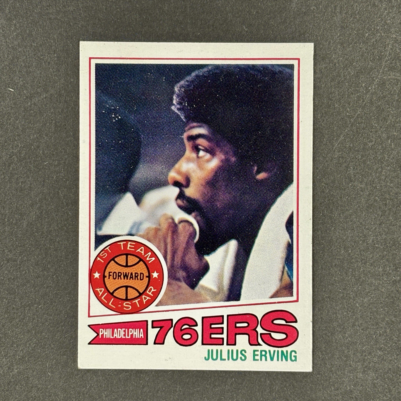 1977-78 TOPPS JULIUS ERVING #100 PHILADELPHIA 76ers HOF Centered Nice Card 1977-78 TOPPS JULIUS ERVING #100 PHILADELPHIA 76ers HOF Centered Nice Card