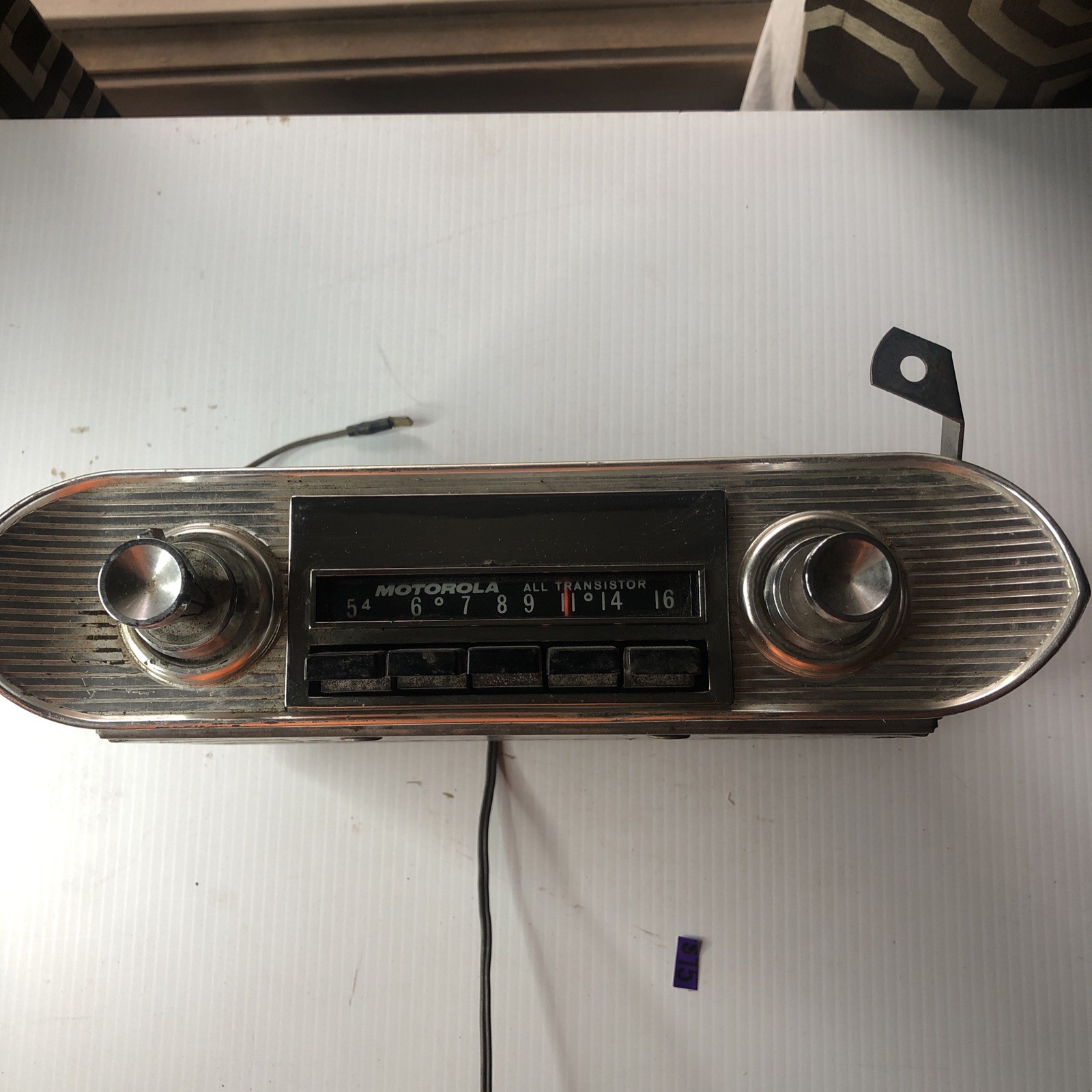 Vintage 1962-66 Chevy Motorola CYA64 AM Radio - Golden Transistor with Bezel Vintage 1962-66 Chevy Motorola CYA64 AM Radio - Golden Transistor with Bezel