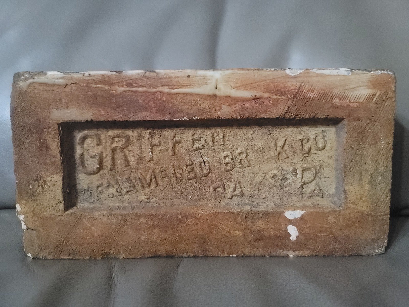 Rare Antique 1894 Griffen Enamel Brick Co Oaks, PA Brick