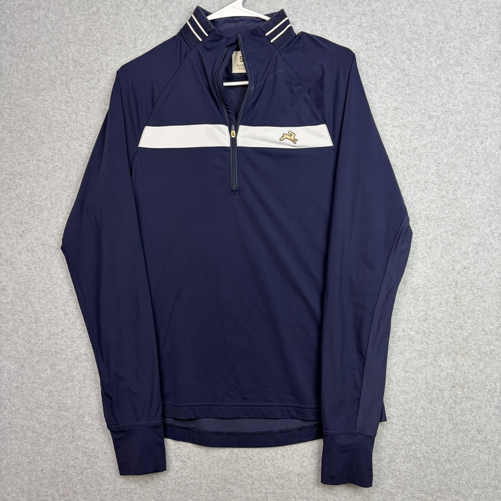 Tracksmith Pullover Mens Small Blue 1/4 Zip Running Long Sleeve Athletic Adult