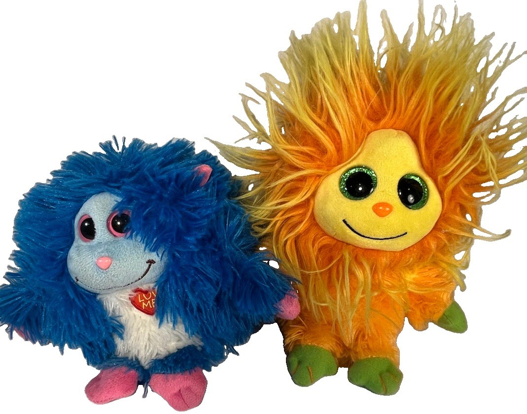 Ty Beanie Boos MonsTaz Tang & Jerry Plush Lot of 2 Beanbag Toys 2014