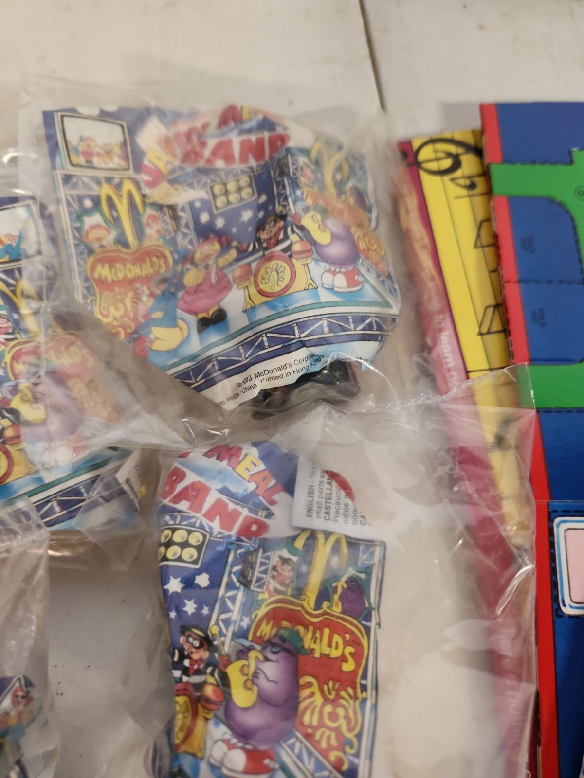1993 Happy Meal Band Toys Full Set Plus 5 Different Happy  Meal Boxes