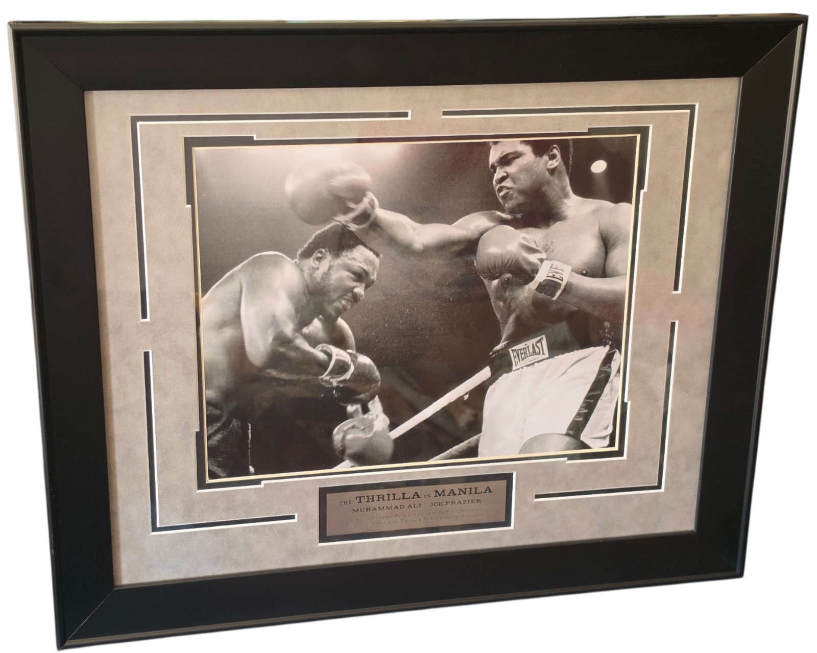 The Thrilla In Manila Muhammad Ali - Joe Frazier Framed Boxing Picture 23 x 19