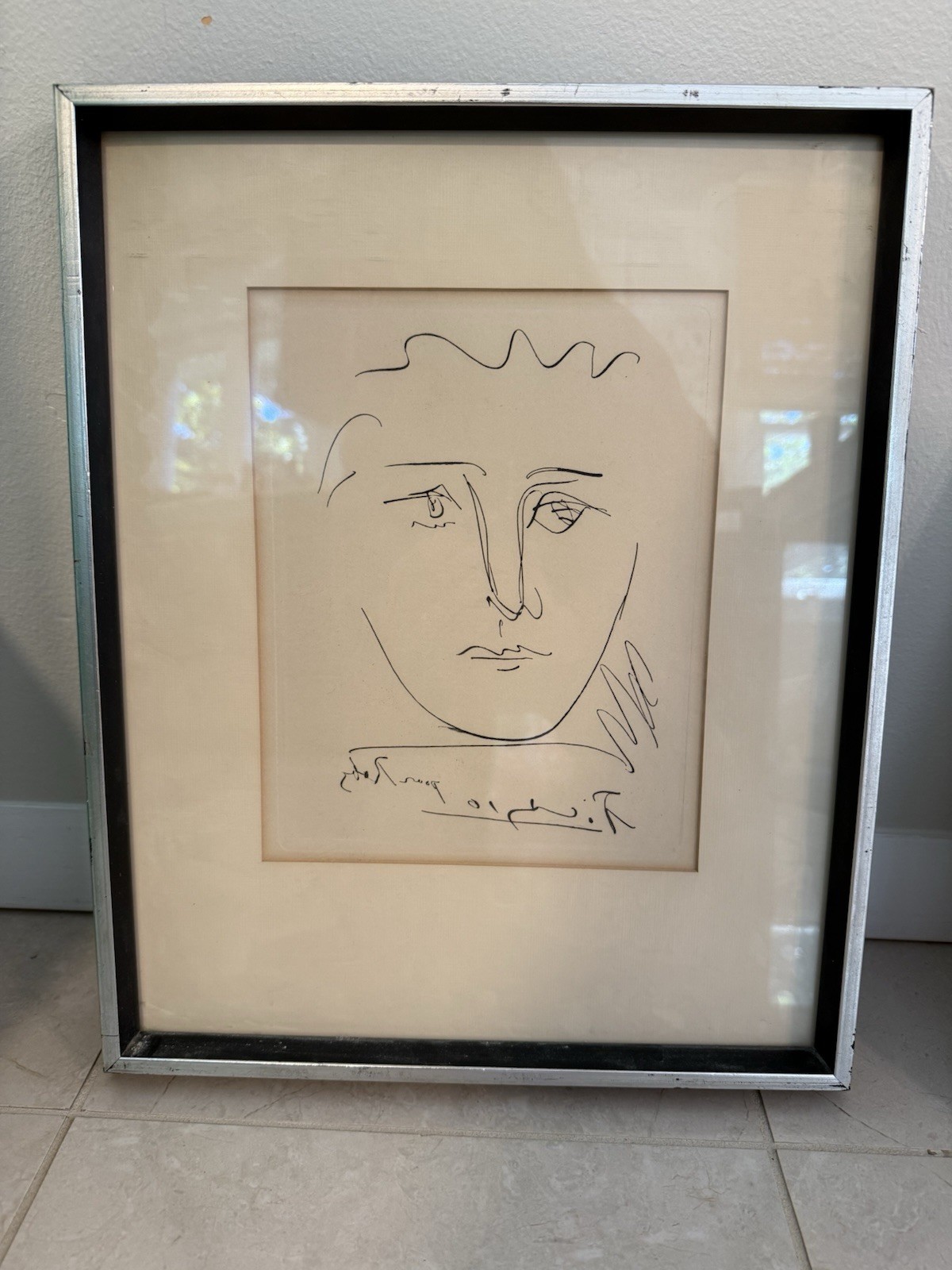 Pablo PICASSO Etching L\'Age de Soleil Pour Roby Signed Authentic Cubism Artwork