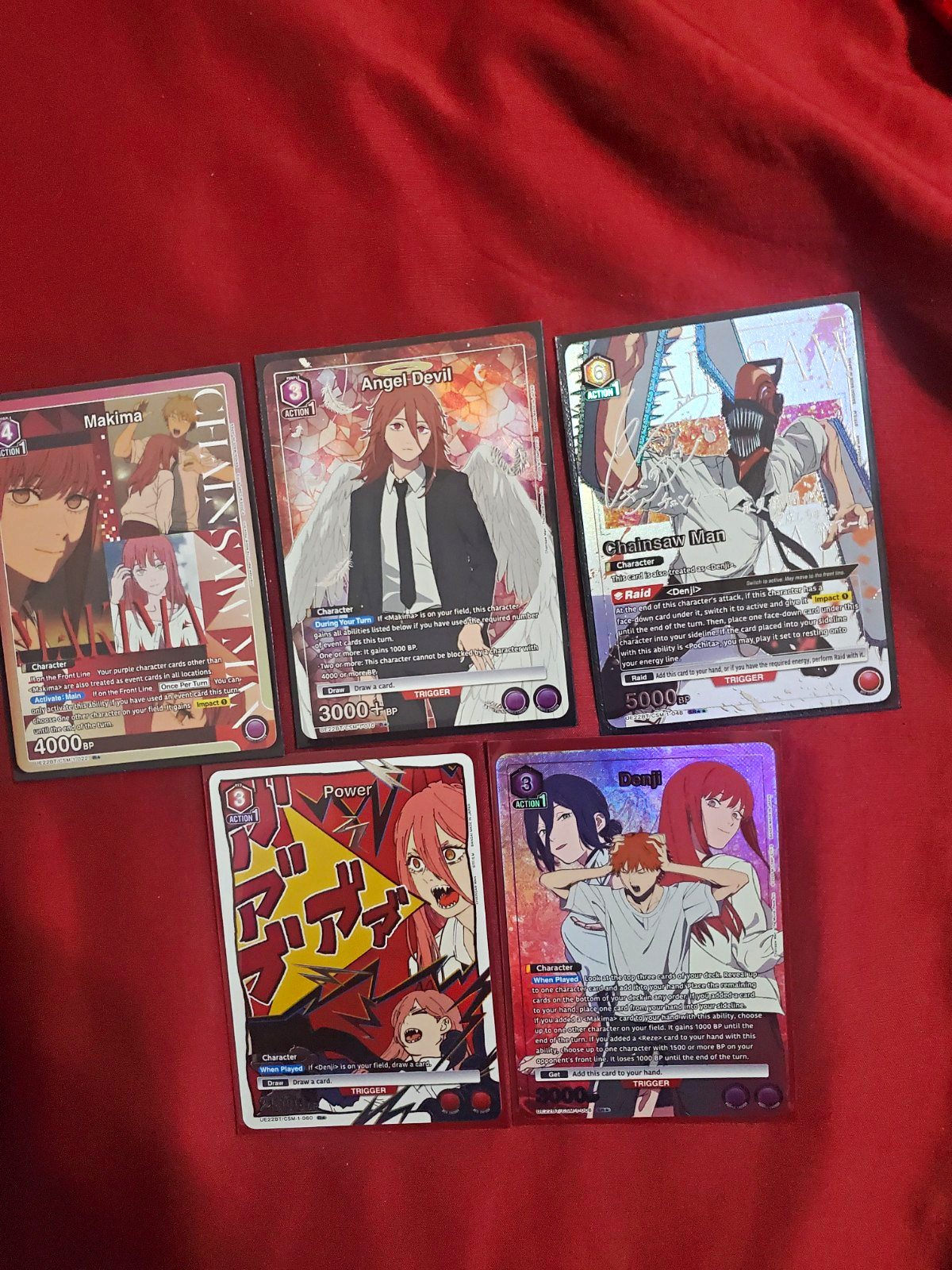 Bandai Union Arena Chainsaw Man 5 Card Lot 2 Star Chainsaw Man Near Mint Cards Bandai Union Arena Chainsaw Man 5 Card Lot 2 Star Chainsaw Man Near Mint Cards