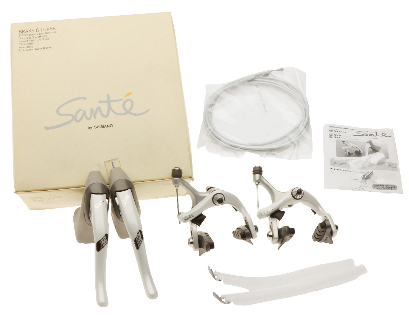 Shimano Sante BR-5000/BL-5002 R/L Short Reach Brake Lever Set White NOS NEW
