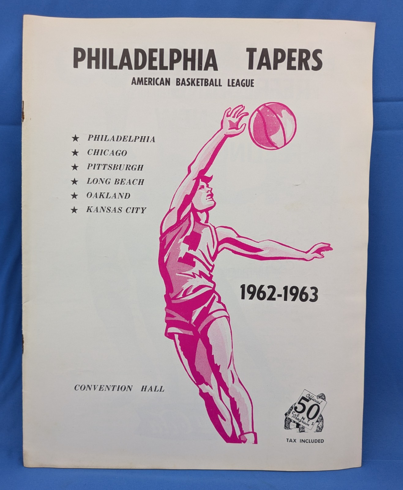 Vintage Philadelphia Tapers American Basketball League Program 1962-63 Rare