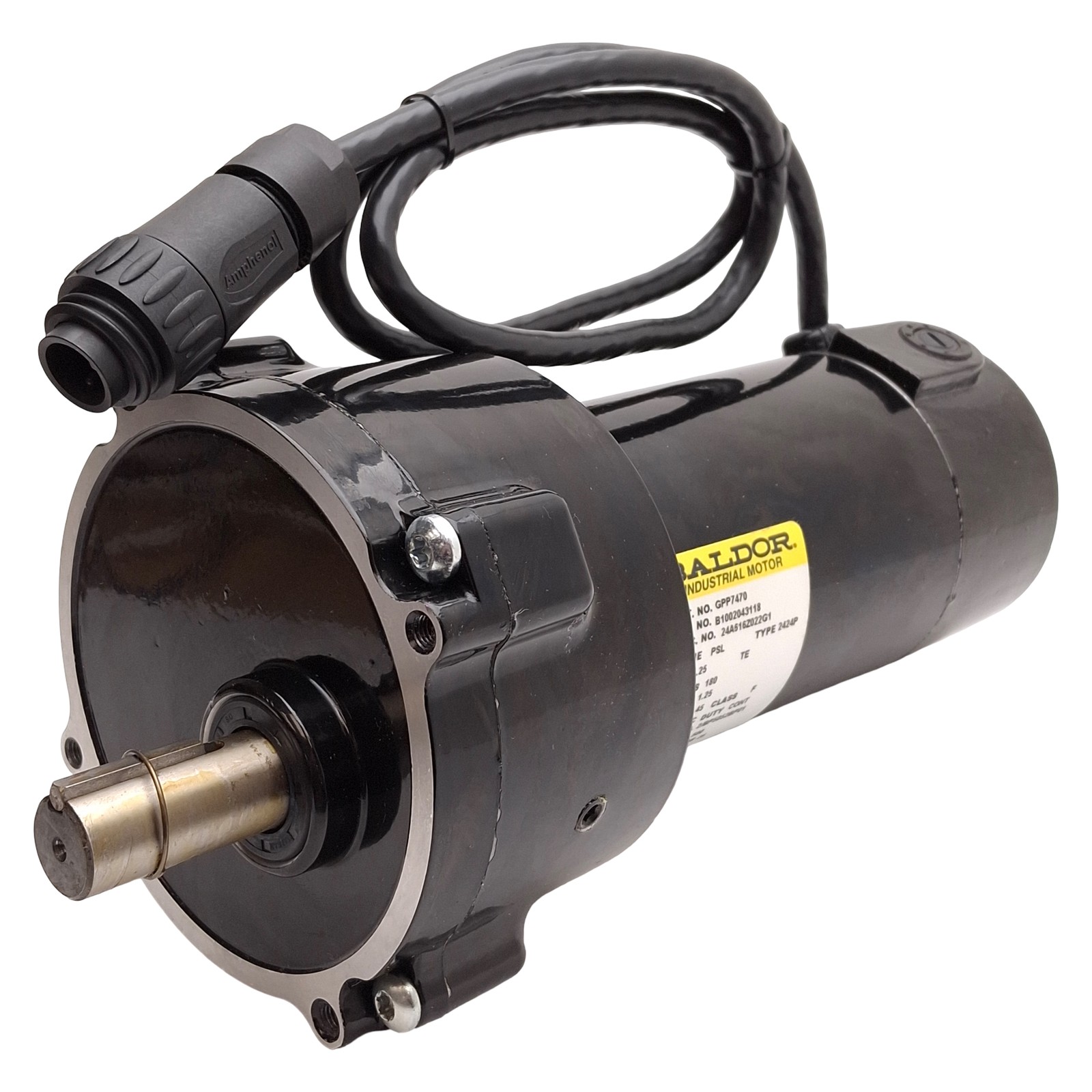 Baldor GPP7470 Gearmotor, 5:1, 1/4HP 180VDC 1.25A, 500rpm, 25in-lb, ø3/4in Shaft