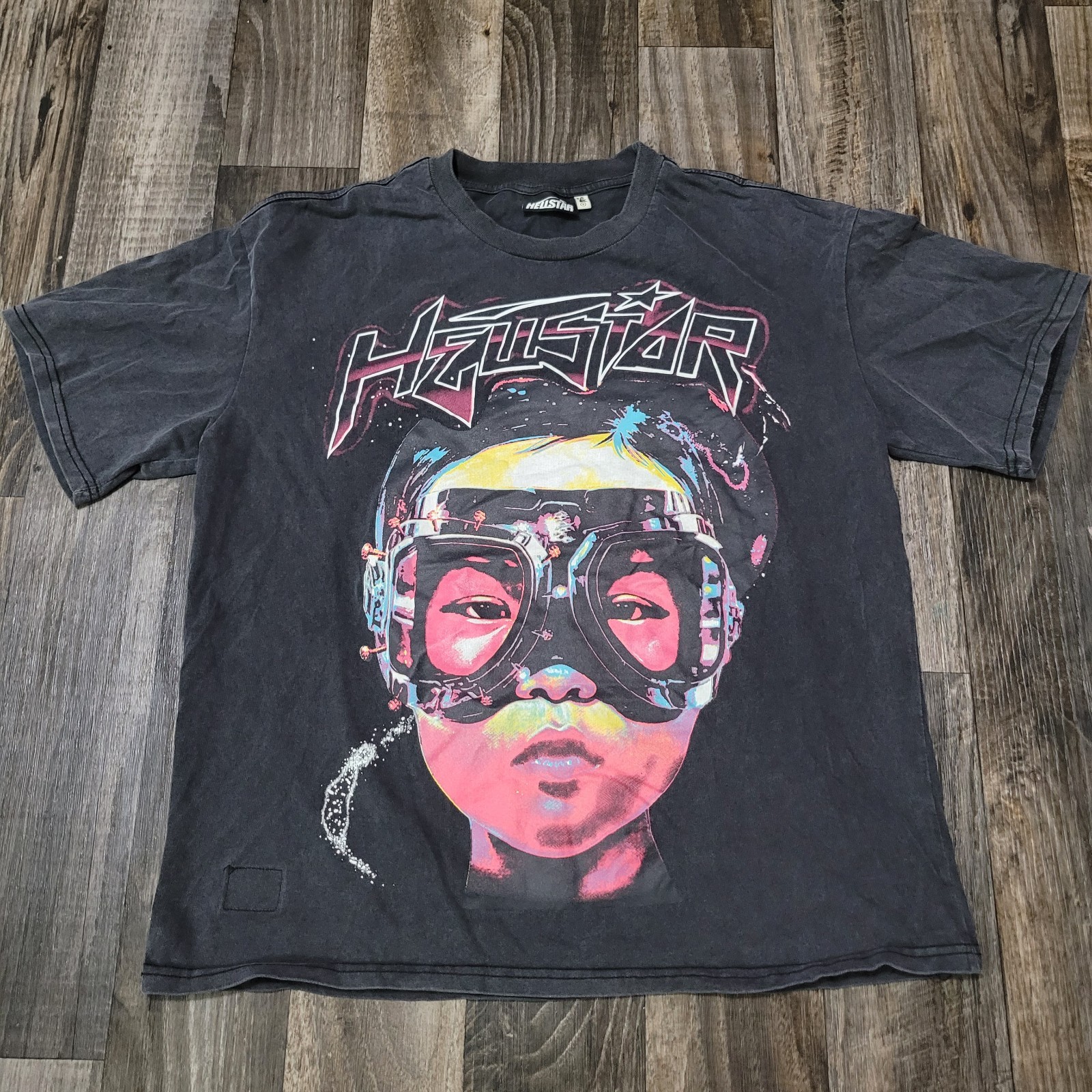 Hellstar Goggles Tee Black Size Small LA Fashion Oversized The World Is Hellstar