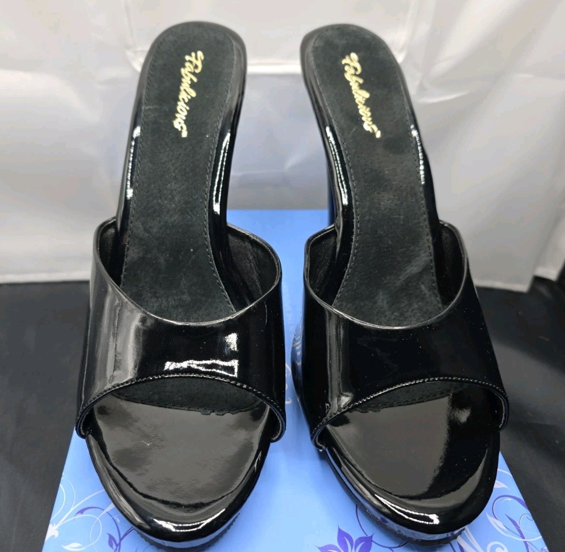 Pleaser Fabulicious Peep Toe Platform Slide Mule High Heels 16M Flair 401 2