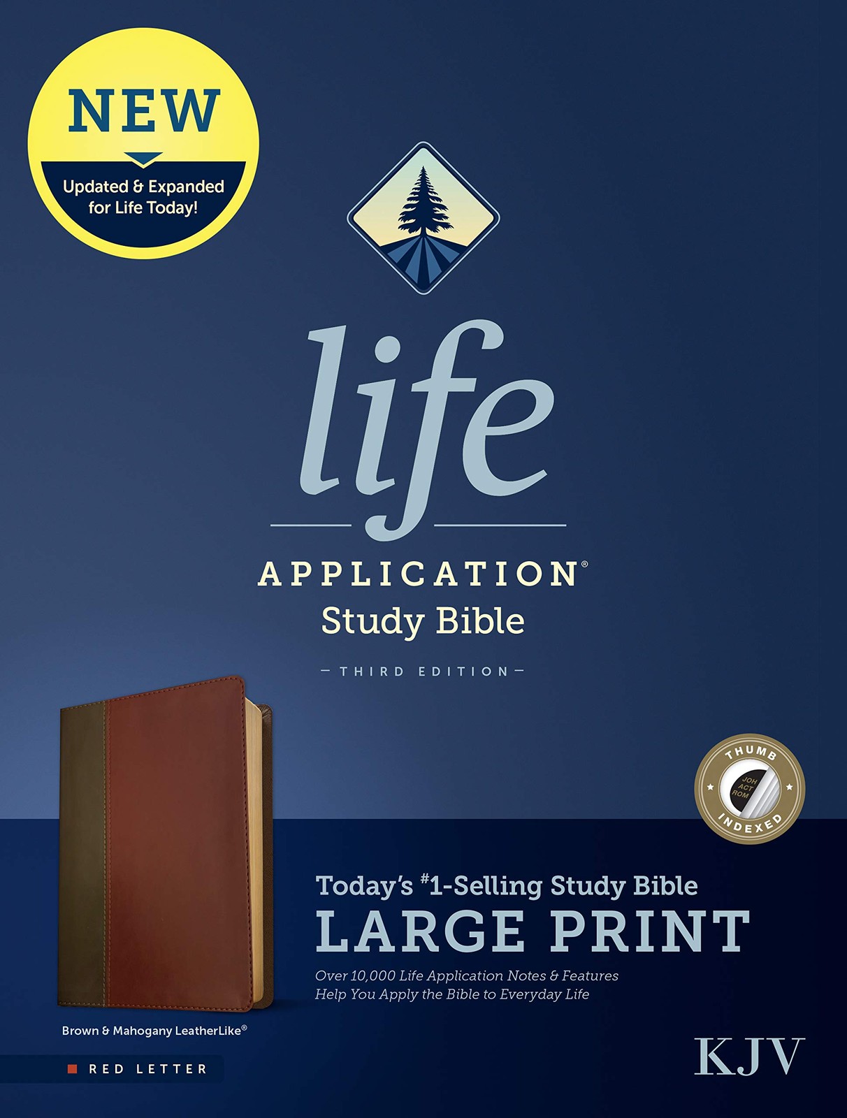 KJV Life Application Study Bible, Third Edition, Large Print (LeatherLike, B...