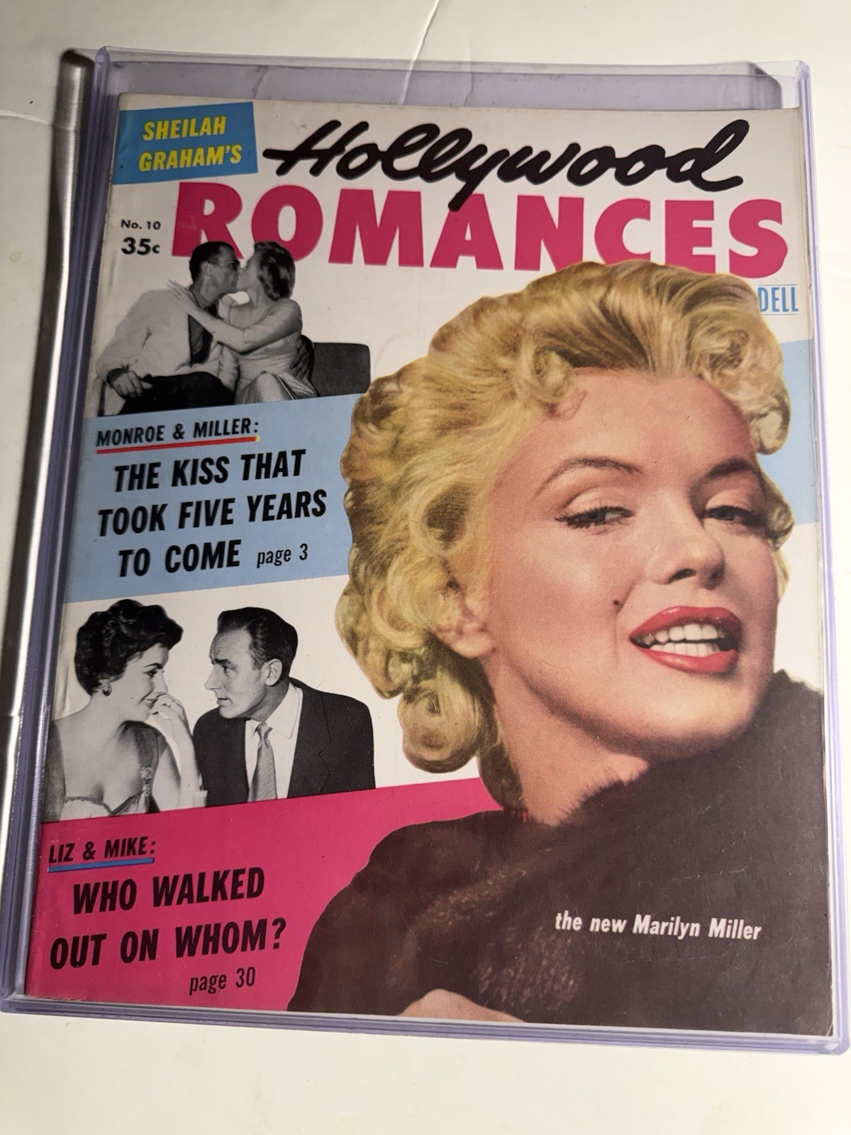 MARILYN MONROE - HOLLYWOOD ROMANCES /#10 1956 GREAT COLOR PHOTO COVER MAGAZINE