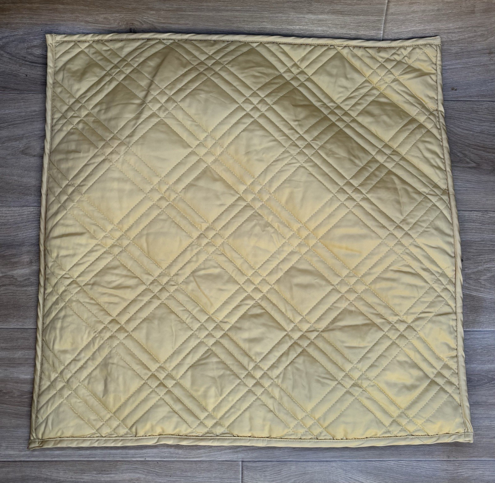 VTG Ralph Lauren ANNE MARIE QUILT Tuilleries Yellow Euro Sham Sateen NWOT