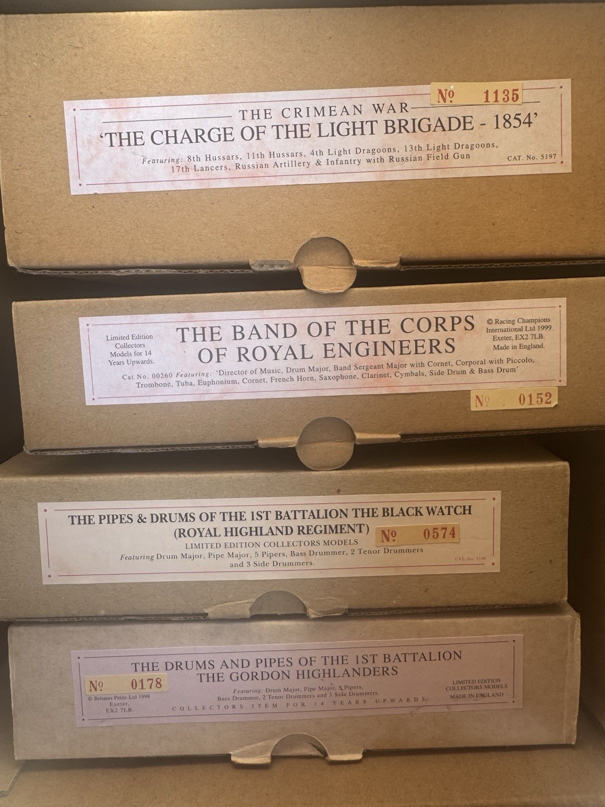 Large 4-set lot of vintage Britains / Hamleys limited-edition Soldiers - MIB