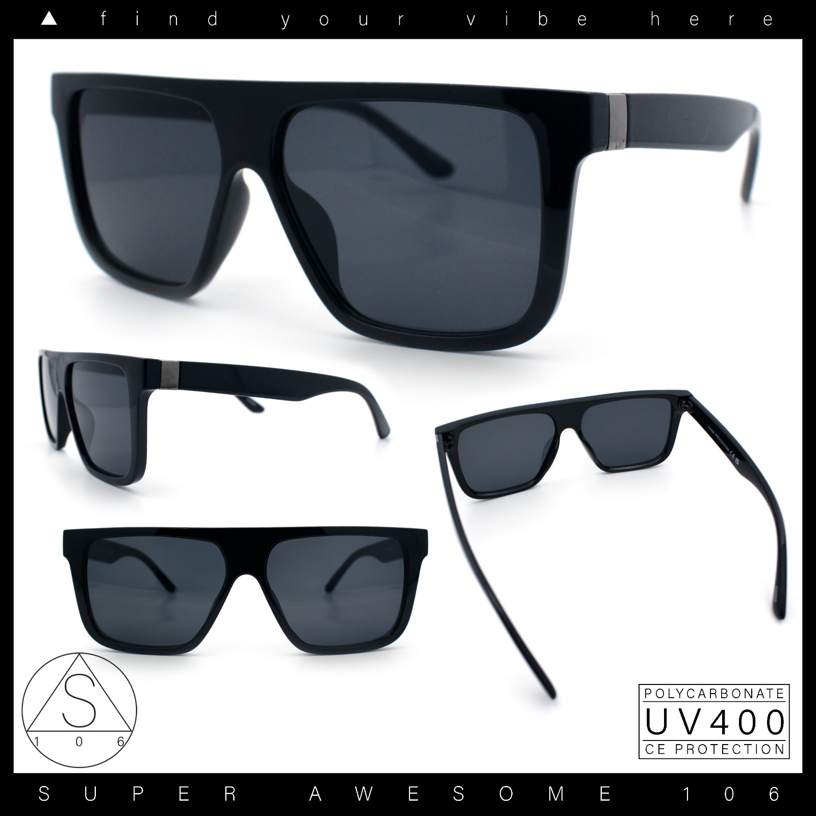 Mens Classic 90s Flat Top Horn Rim Plastic Urban Fashion Sunglasses Mens Classic 90s Flat Top Horn Rim Plastic Urban Fashion Sunglasses