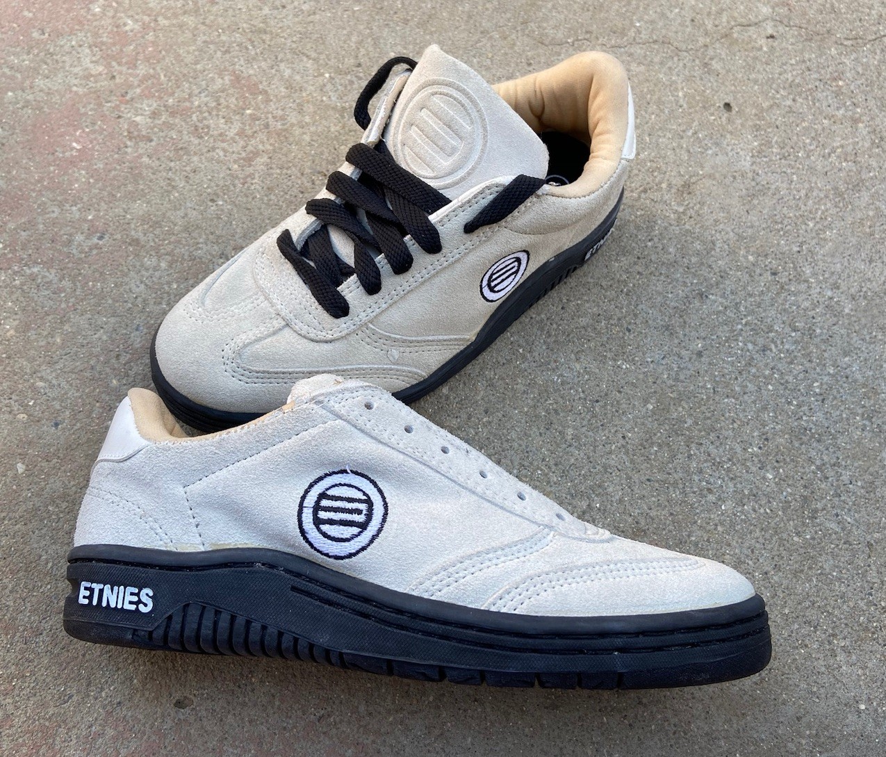 Vtg 90s Etnies Lo Down Skate Shoe White Sz 7 Deadstock Rare