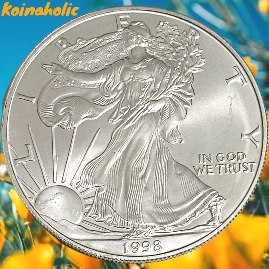 Better Date 1998 American Silver Eagle 1 Troy Oz .999 Fine Silver, Low Mintage ✨