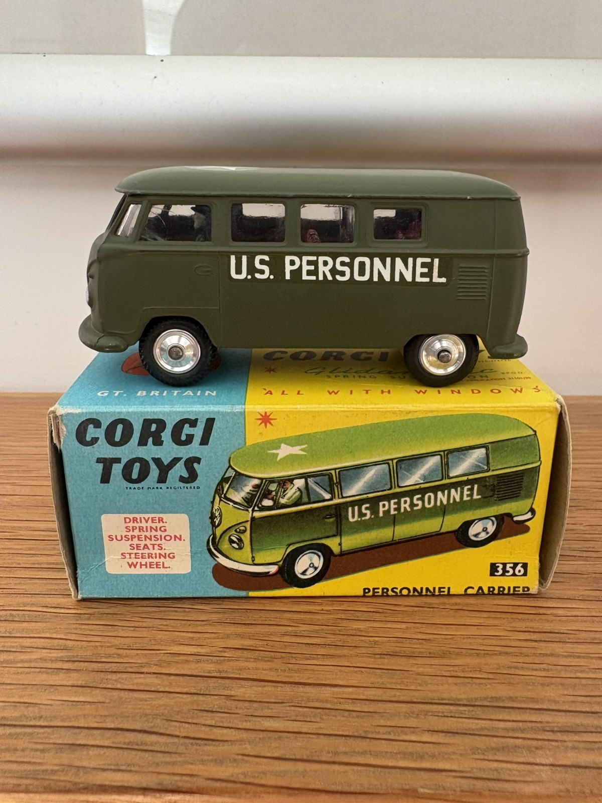 Corgi 356 Volkswagen US Personnel Bus In Original Box EXCELLENT 