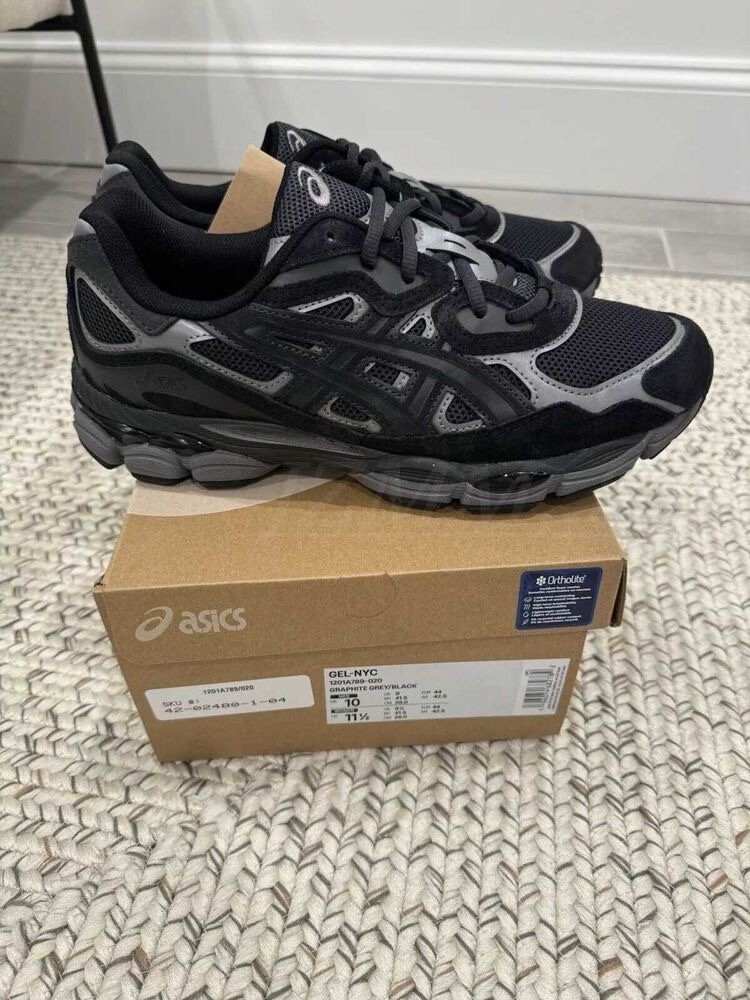 Size 10 - ASICS Gel NYC Graphite Grey Black