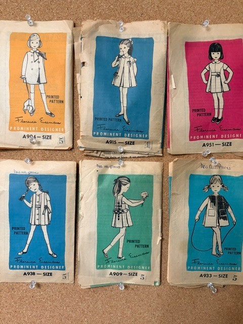 OOP RARE VTG  6 FLORENCE EISEMAN PATTERNS PRE VOGUE / BUTTERICK/SIMPLICITY LOT A