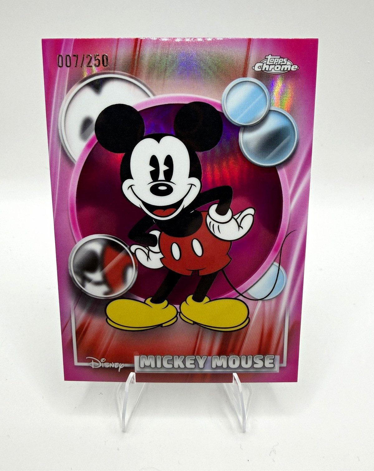2026 Topps Disney Chrome Mickey Mouse Pink Refractor /250 #50 2026 Topps Disney Chrome Mickey Mouse Pink Refractor /250 #50