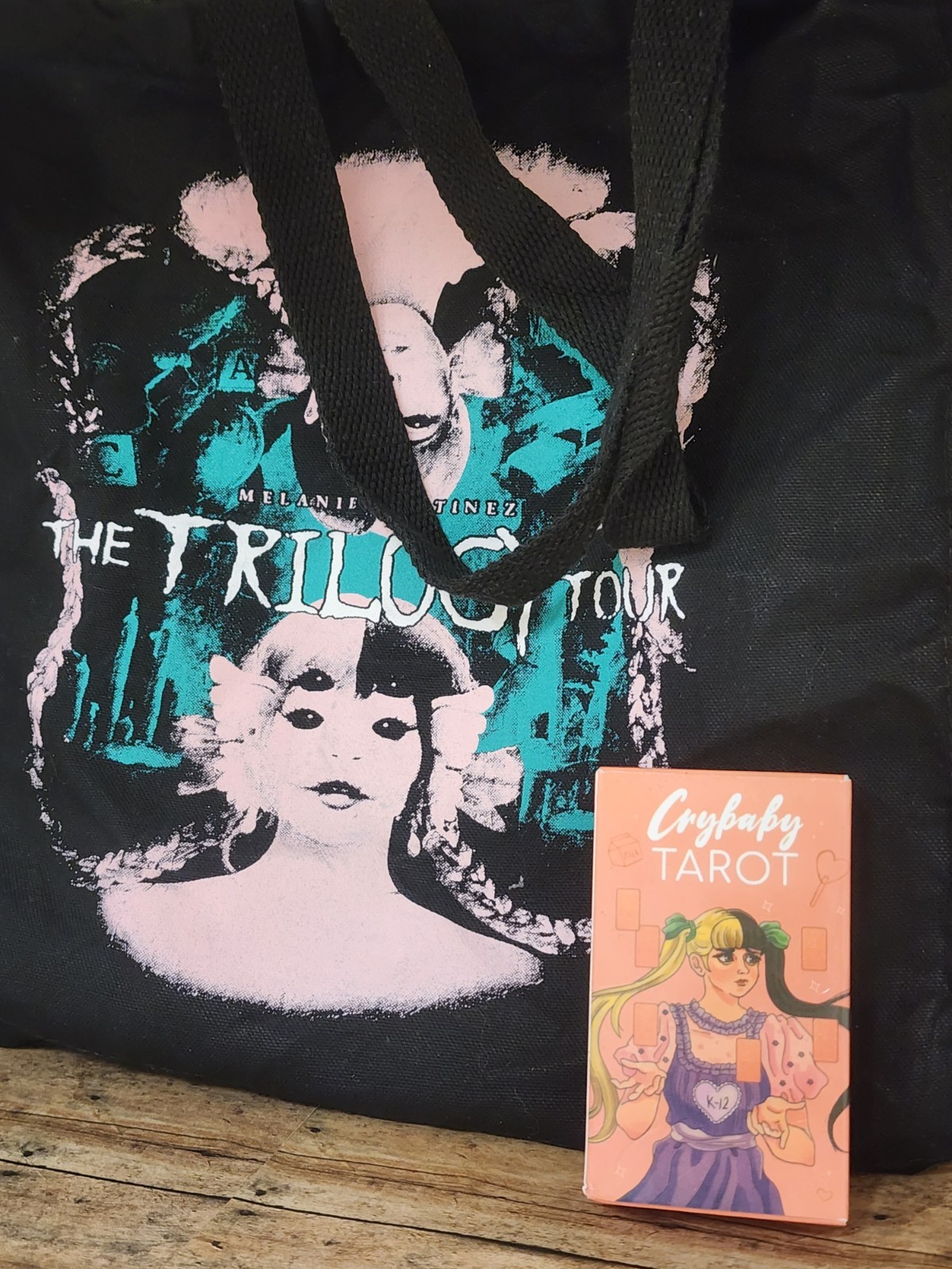 Melanie Martinez The Trilogy Tour Tote Bag with Crybaby Inspired Tarot Cards