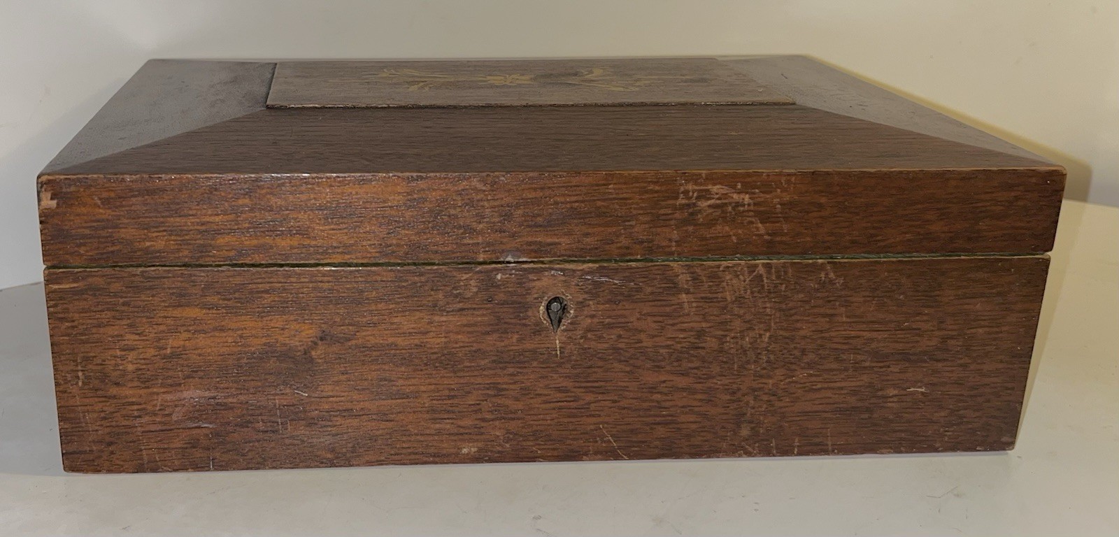 Antique DOCUMENT BOX 19TH Century Fine Old Finish Early Jewel Chest