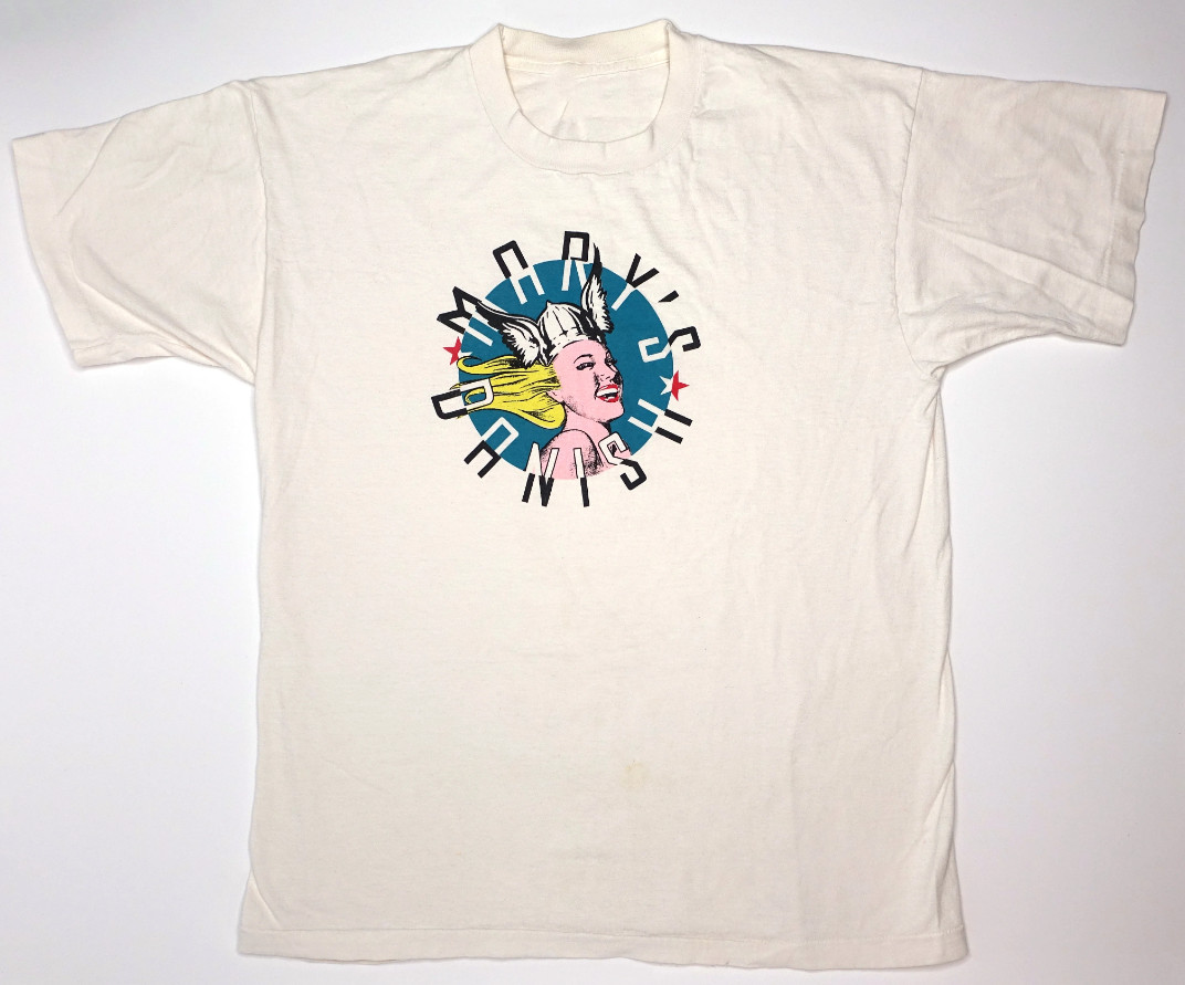 Vtg Mary's Danish - Don't Crash The Car Tonight Cotton White T Shirt