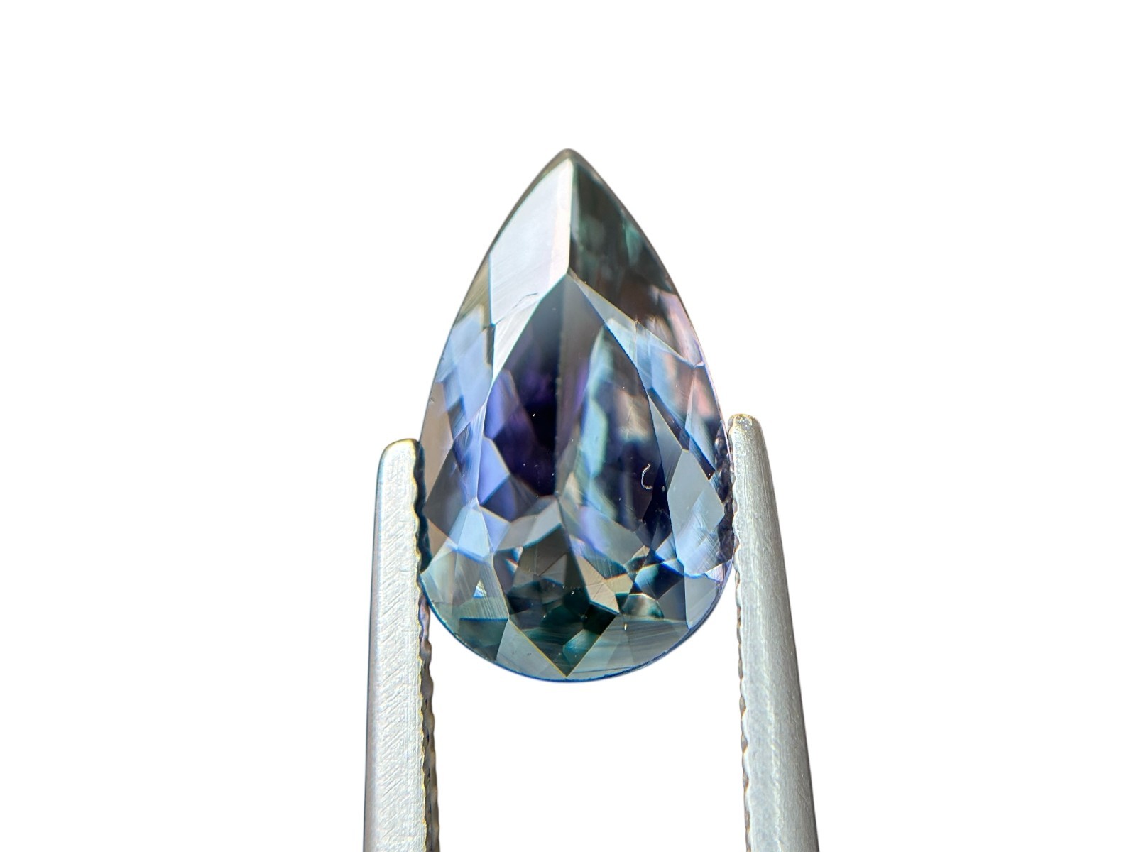 Natural Tanzanite 2.79 Ct Greenish Violet Perfect Pear Cut Gem From Tanzania