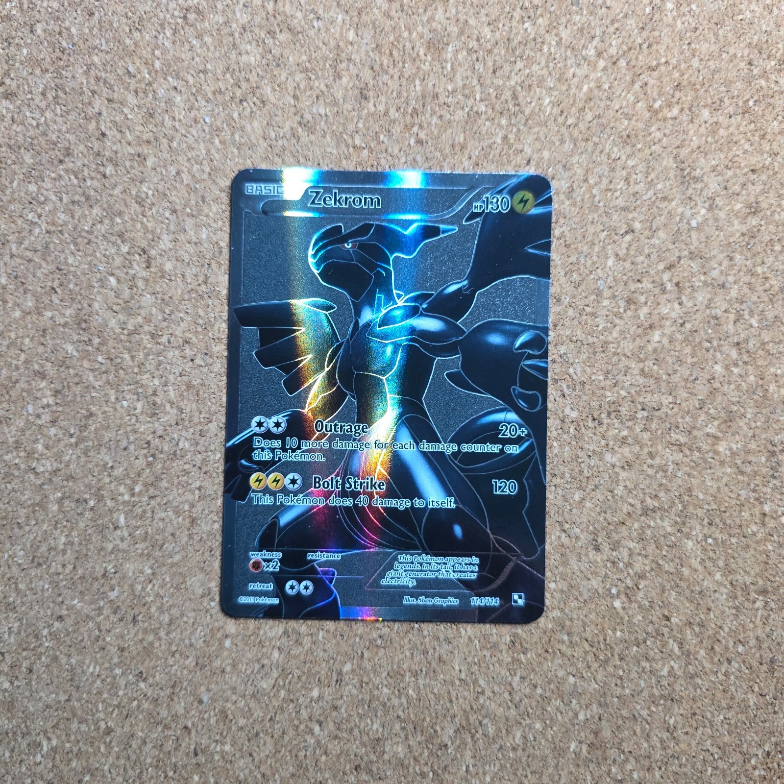 #3 Zekrom (Full Art) Black and White Ultra Rare 114 Pokemon TCG *B4 #3 Zekrom (Full Art) Black and White Ultra Rare 114 Pokemon TCG *B4