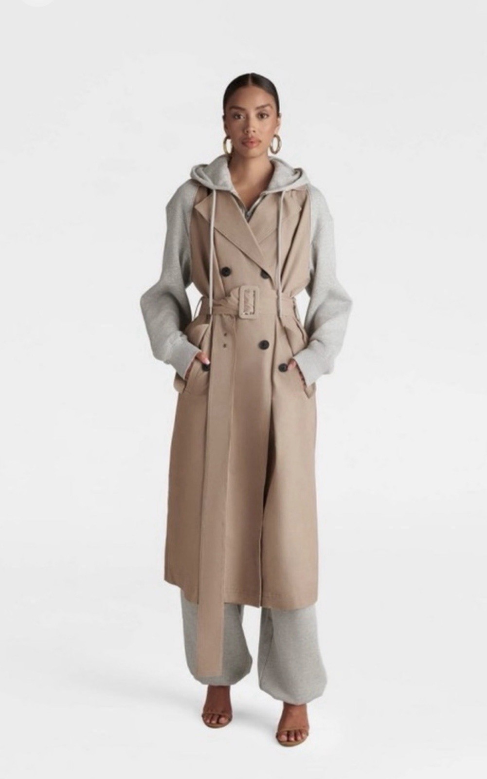 KBB by Kahlana Women’s Sweatshirt Trench Coat Size L NWT $90 KBB by Kahlana Women’s Sweatshirt Trench Coat Size L NWT $90