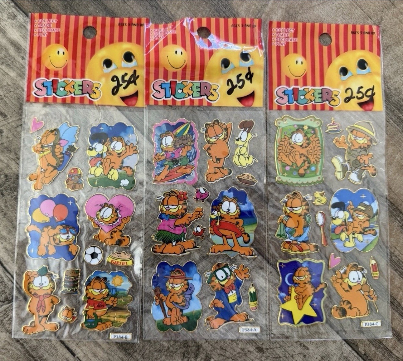 Vintage Garfield Sticker Lot