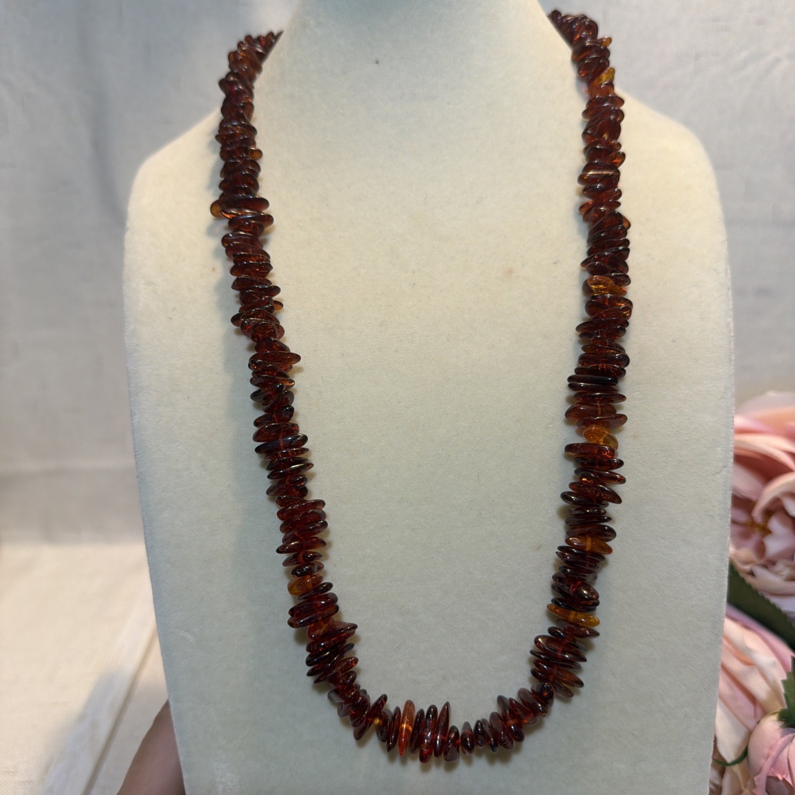 Vintage Polished Baltic Chip Cognac Amber  24\
