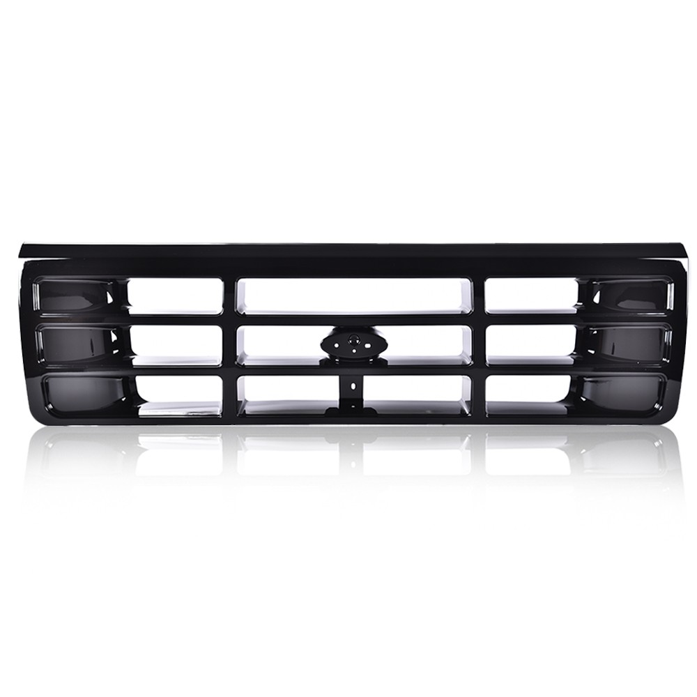FOR 92-97 FORD F SUPER DUTY BRONCO F150-F350 F53 F59 FRONT BUMPER GRILLE BLACK