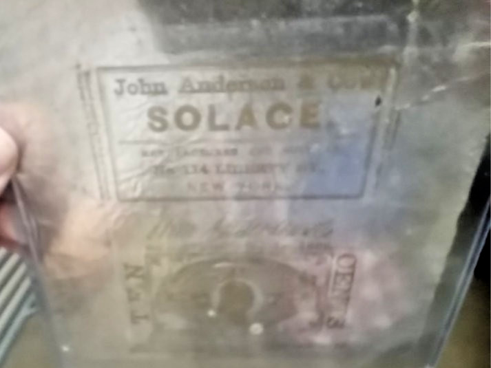 Vintage 1876 Silver Foil Ben Franklin Tobacco Package Tax Stamp