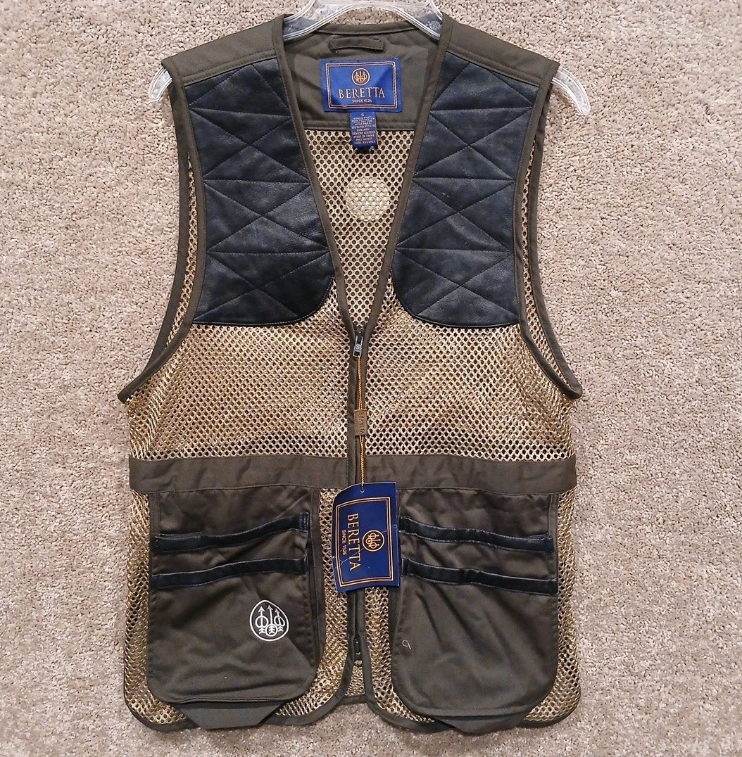 BERETTA Unisex Full Mesh Breathable Competition Shooting Vest Small NEW NWT