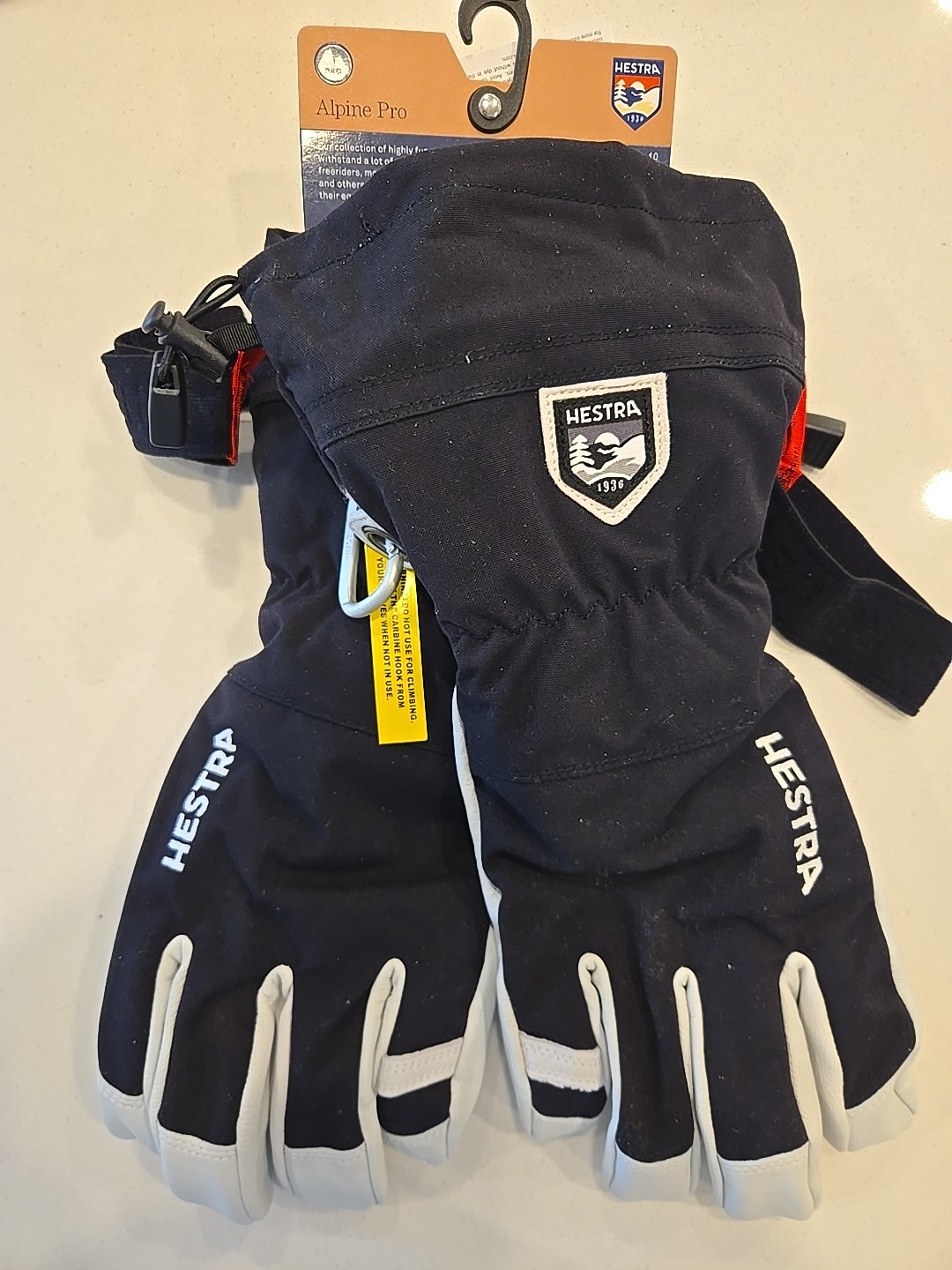 New Hestra Army Leather Heli Ski 5-Finger Gloves Black Skiing Alpine Pro 10 11