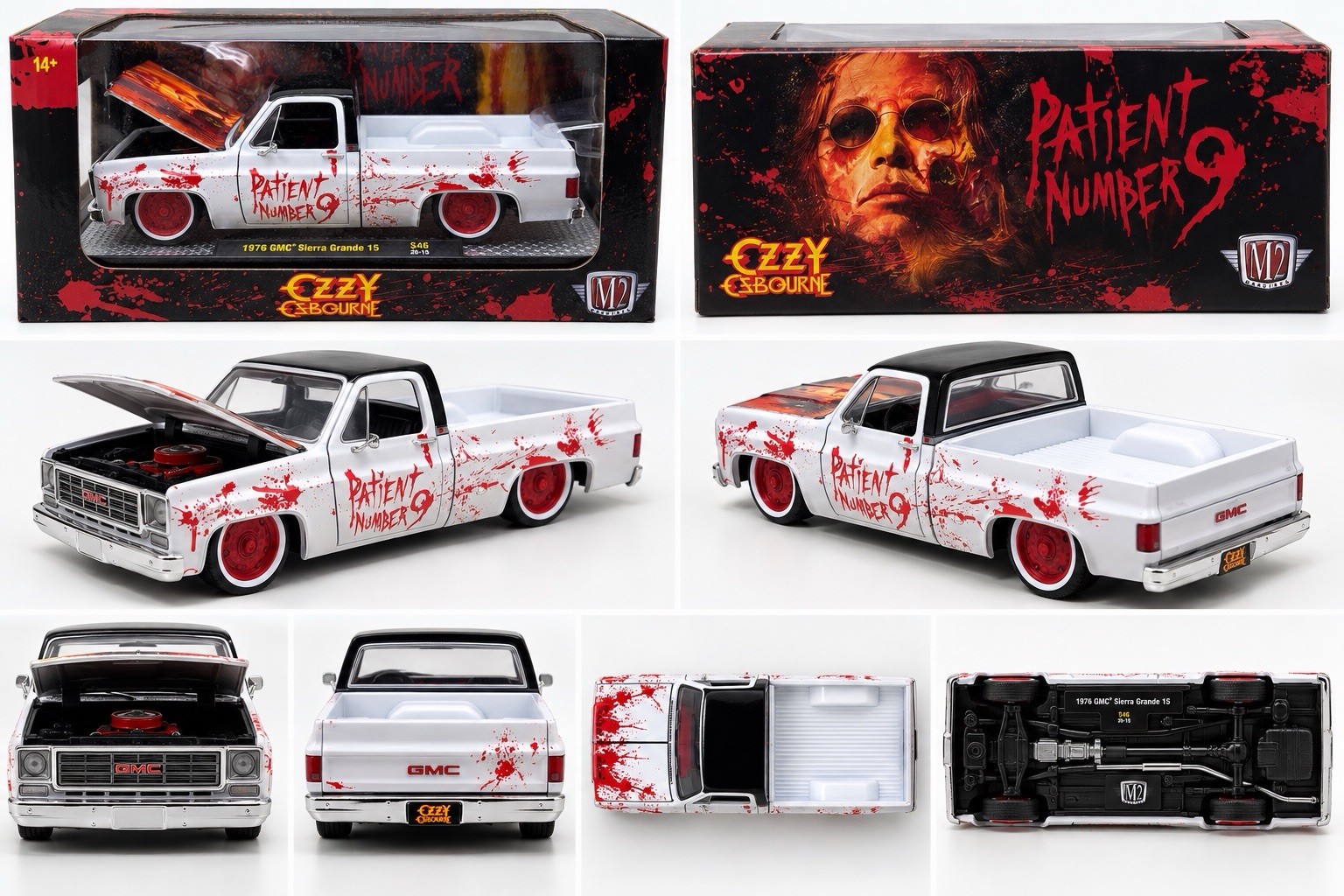 M2 Machines Ozzy Osbourne Patient Number 9 1976 GMC Sierra Grande 15 1:24 M2 Machines Ozzy Osbourne Patient Number 9 1976 GMC Sierra Grande 15 1:24