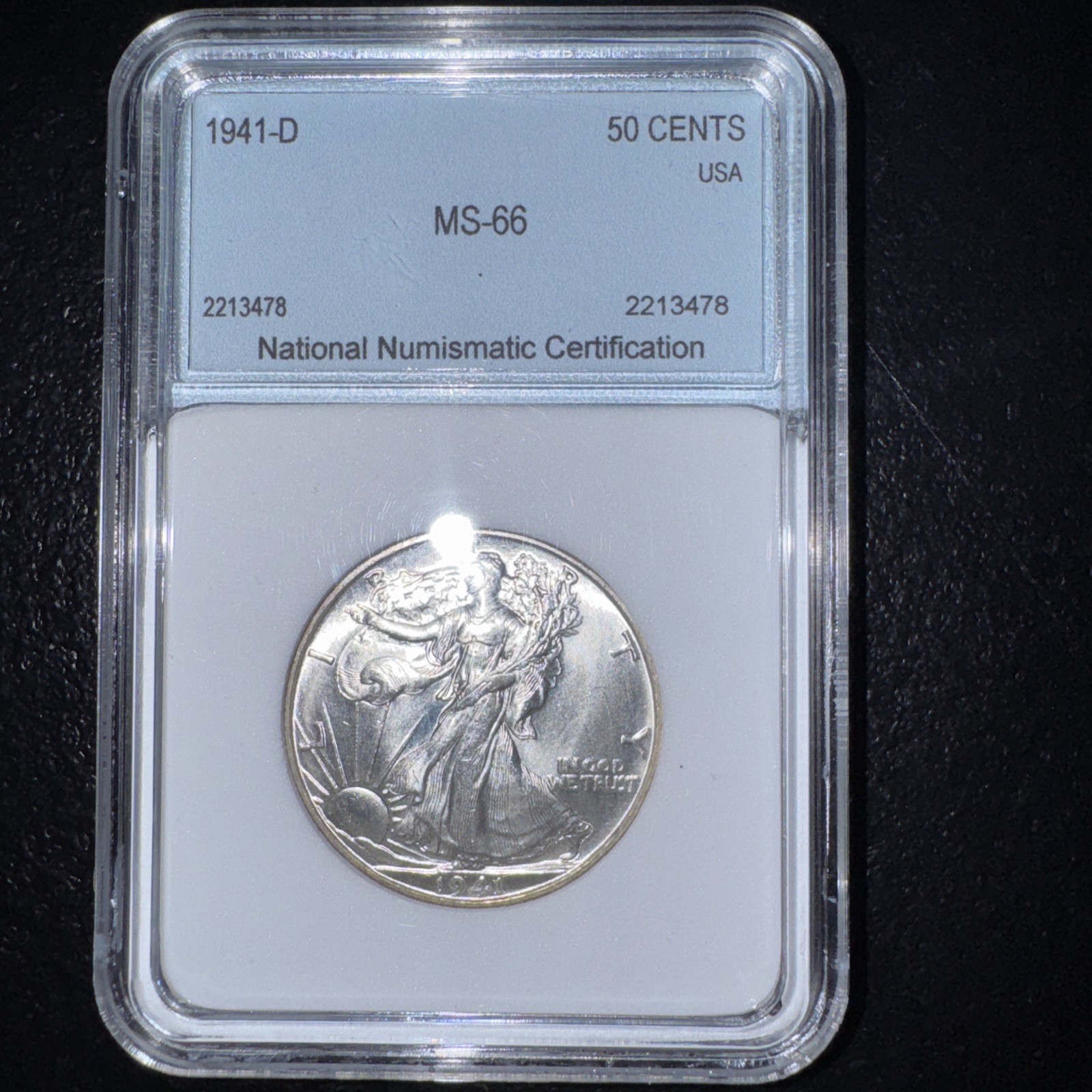 1941-D 50C Walking Liberty Half Dollar MS66 1941-D 50C Walking Liberty Half Dollar MS66