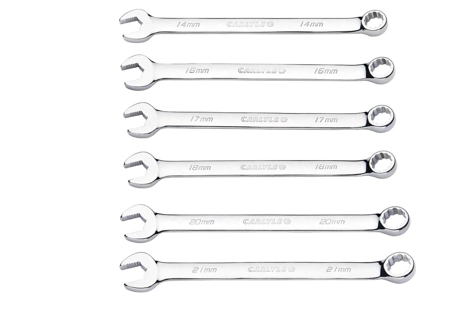 Carlyle Napa Legacy 6 Pc Long Metric Wrench Bundle 14 16 17 18 20 21mm Brand New