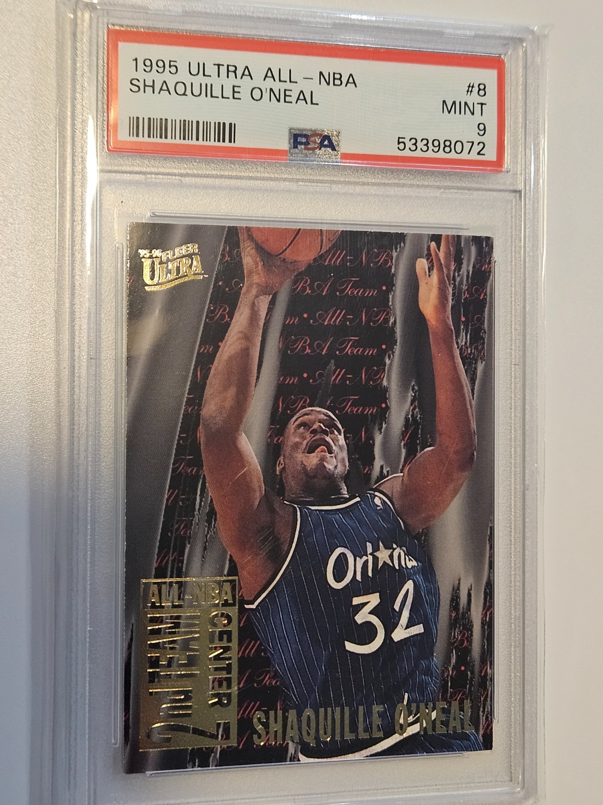 1995-96 Fleer Ultra - All-Nba Shaquille O\'Neal #8 🐐 📈📈🔥🔥🔥 low pop,HOF 1995-96 Fleer Ultra - All-Nba Shaquille O\'Neal #8 🐐 📈📈🔥🔥🔥 low pop,HOF