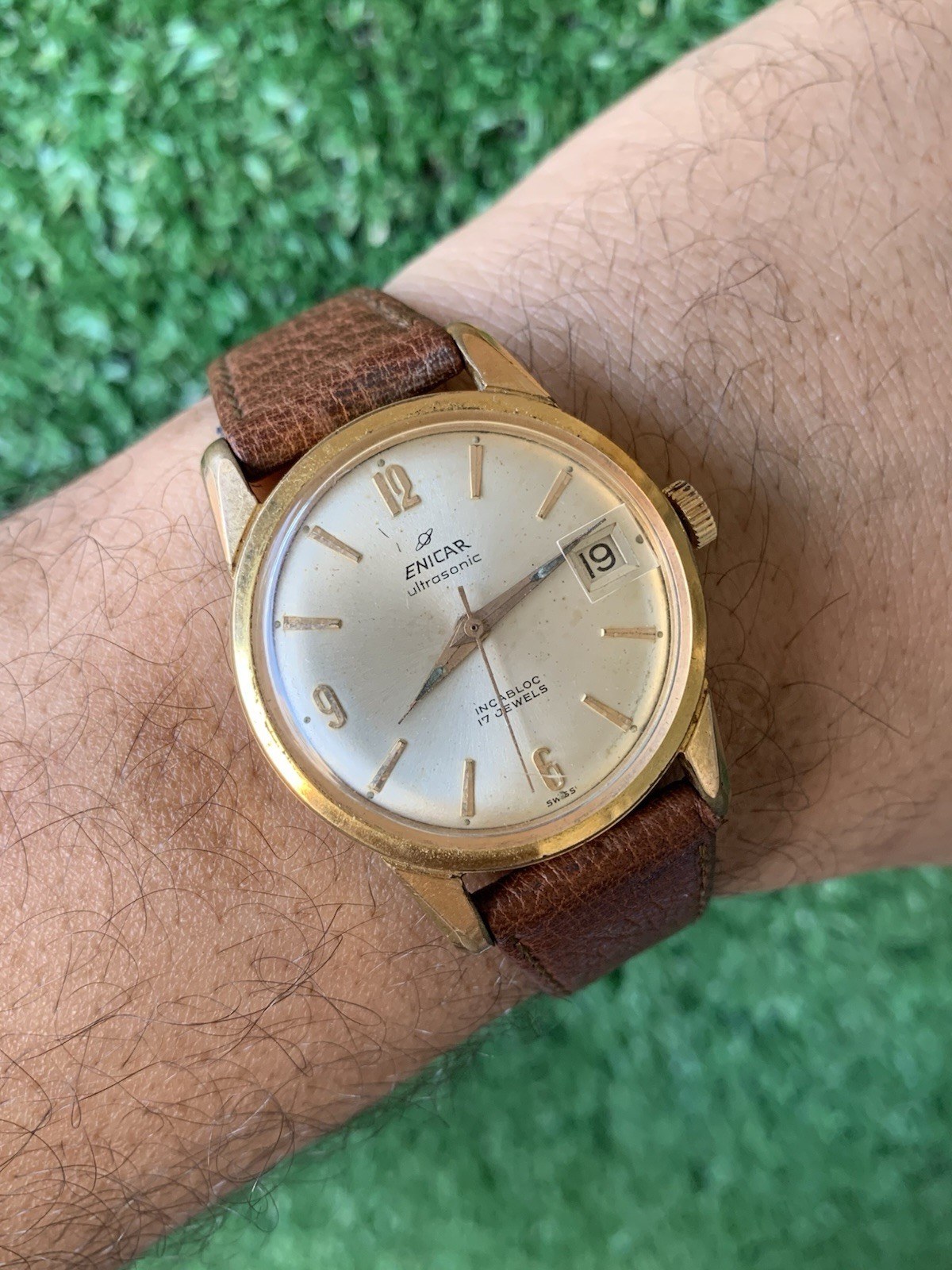 Enicar Ultrasonic Men's Manual Winding Watch 17 Jewels Swiss Made Vintage 1960s Enicar Ultrasonic Men's Manual Winding Watch 17 Jewels Swiss Made Vintage 1960s