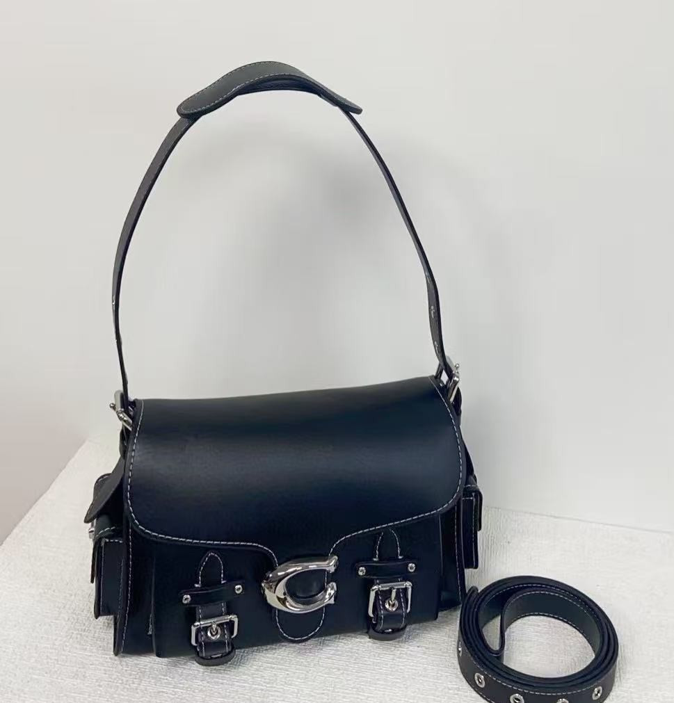 COACH CT721 Black Cargo Soft Tabby Shoulder Bag Crossbody bag Outlet NEW