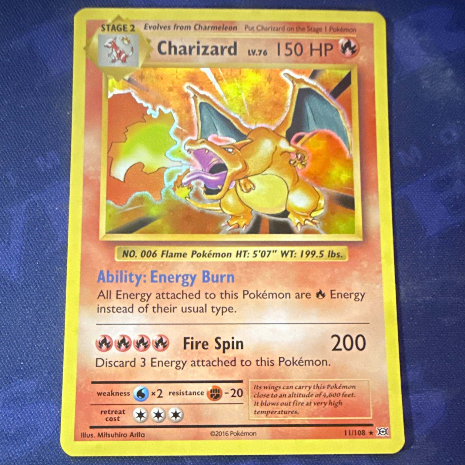  Pokémon TCG Evolutions Charizard 11/108 2016 NM 