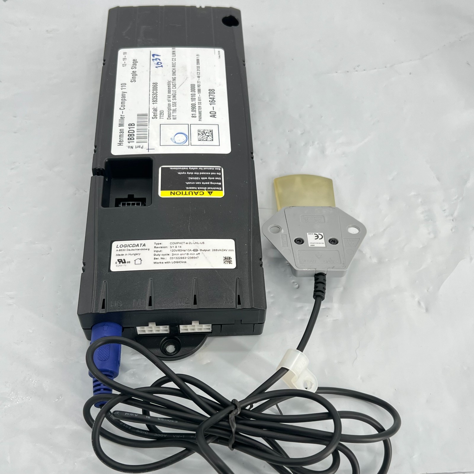 LOGICDATA COMPACT-e-2L-UNL-US Control Unit , 120VAC W/ Cable
