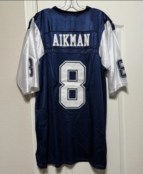 Vintage Troy Aikman #8 Dallas Cowboys Throwback Jersey Football Men\'s NWT Vintage Troy Aikman #8 Dallas Cowboys Throwback Jersey Football Men\'s NWT